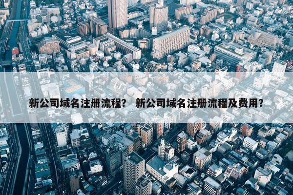 新公司域名注册流程？ 新公司域名注册流程及费用？