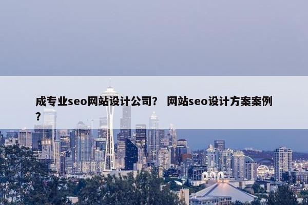 成专业seo网站设计公司？ 网站seo设计方案案例？