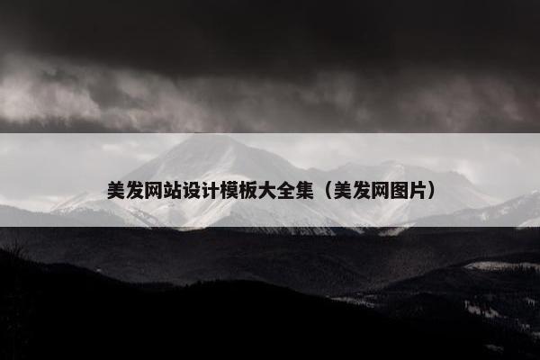 美发网站设计模板大全集（美发网图片）