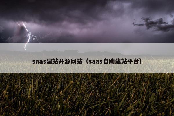 saas建站开源网站（saas自助建站平台）