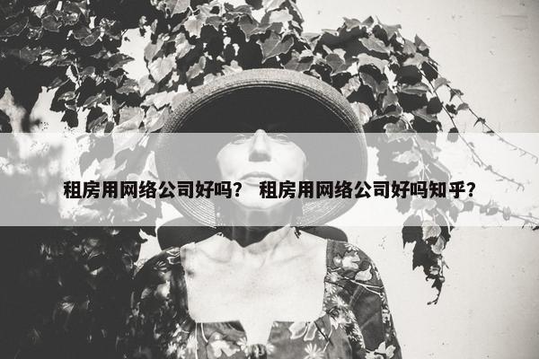 租房用网络公司好吗？ 租房用网络公司好吗知乎？