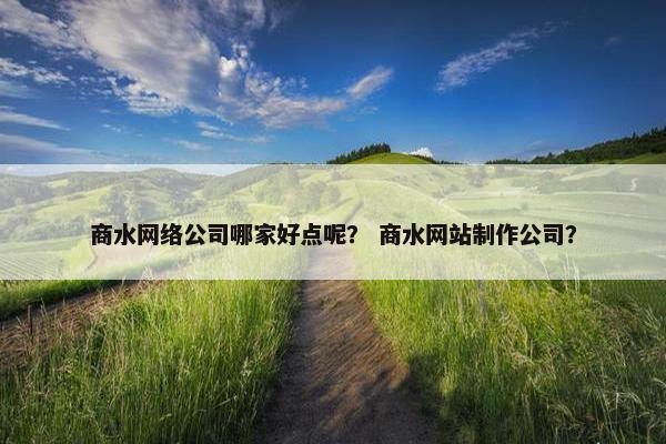 商水网络公司哪家好点呢？ 商水网站制作公司？