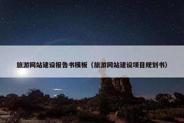 旅游网站建设报告书模板（旅游网站建设项目规划书）