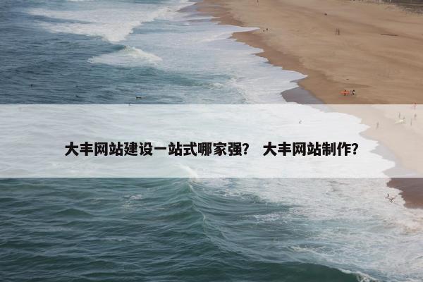 大丰网站建设一站式哪家强？ 大丰网站制作？