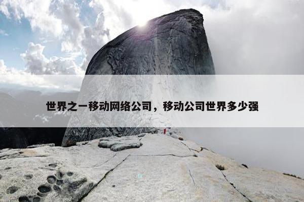世界之一移动网络公司，移动公司世界多少强