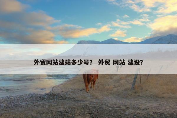 外贸网站建站多少号？ 外贸 网站 建设？