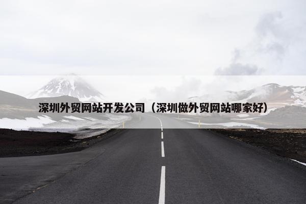 深圳外贸网站开发公司（深圳做外贸网站哪家好）