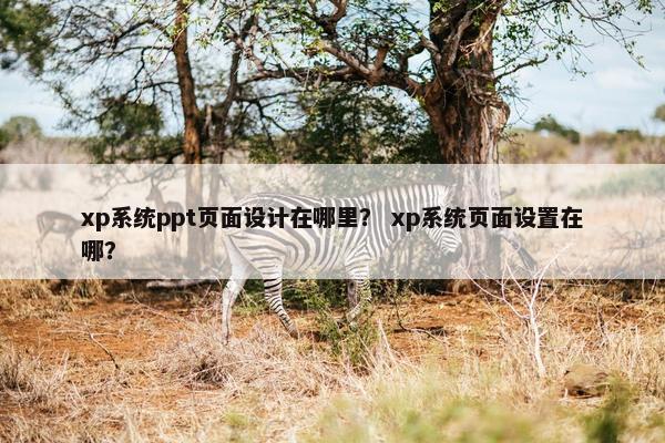 xp系统ppt页面设计在哪里？ xp系统页面设置在哪？