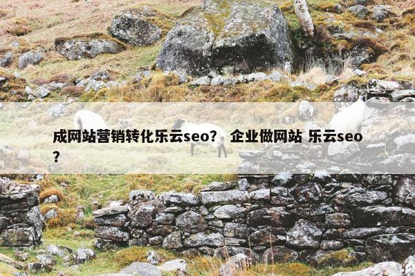 成网站营销转化乐云seo？ 企业做网站 乐云seo？