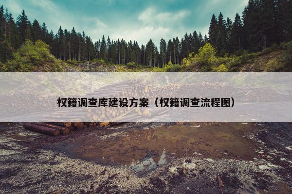权籍调查库建设方案（权籍调查流程图）