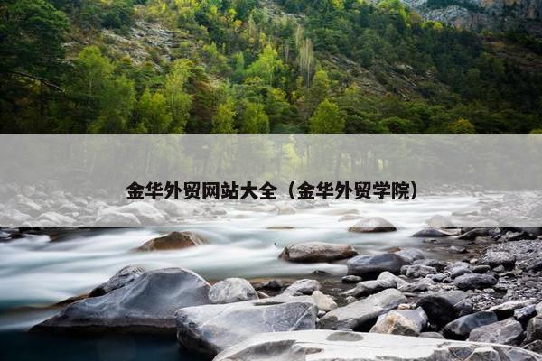 金华外贸网站大全（金华外贸学院）