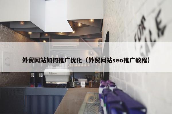 外贸网站如何推广优化（外贸网站seo推广教程）