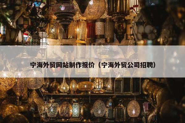 宁海外贸网站制作报价（宁海外贸公司招聘）