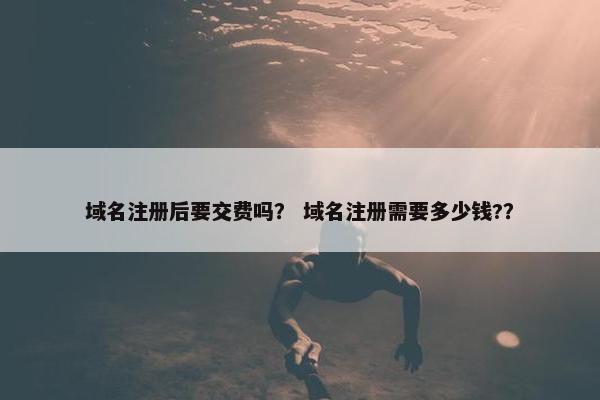 域名注册后要交费吗？ 域名注册需要多少钱?？