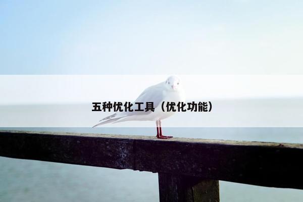 五种优化工具（优化功能）