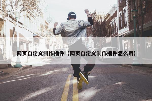 网页自定义制作插件（网页自定义制作插件怎么用）