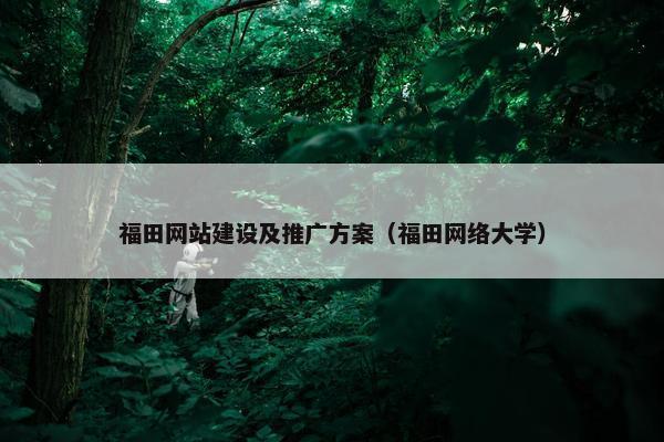 福田网站建设及推广方案（福田网络大学）