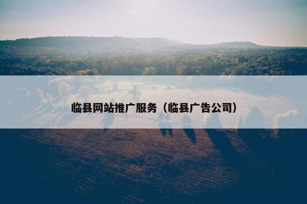临县网站推广服务（临县广告公司）