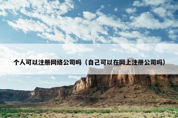 个人可以注册网络公司吗（自己可以在网上注册公司吗）