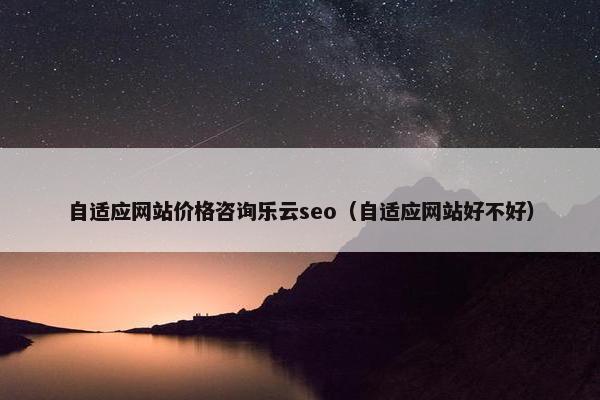自适应网站价格咨询乐云seo（自适应网站好不好）