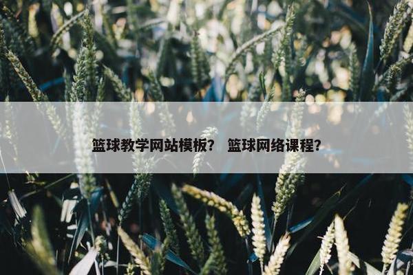 篮球教学网站模板？ 篮球网络课程？