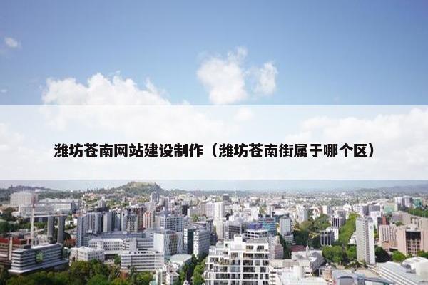 潍坊苍南网站建设制作（潍坊苍南街属于哪个区）