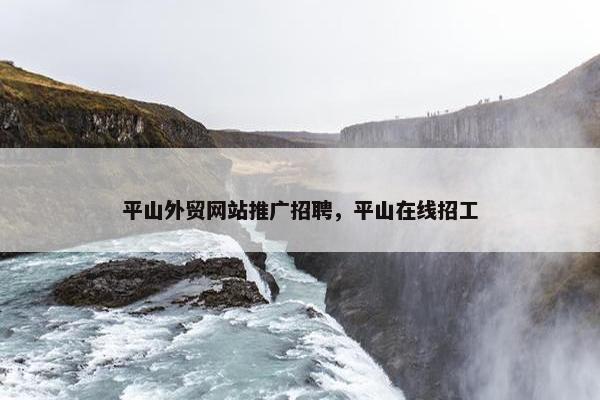 平山外贸网站推广招聘，平山在线招工