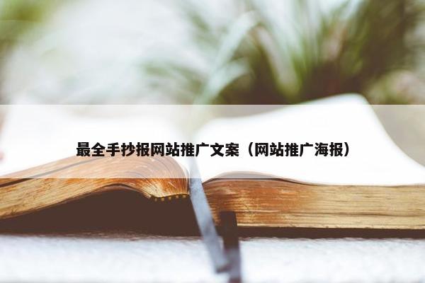 最全手抄报网站推广文案（网站推广海报）