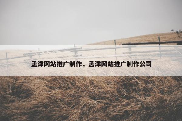 孟津网站推广制作，孟津网站推广制作公司