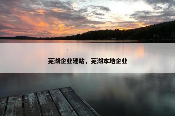芜湖企业建站，芜湖本地企业