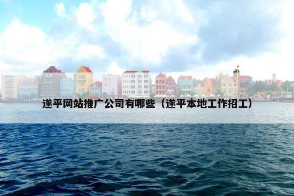 遂平网站推广公司有哪些（遂平本地工作招工）