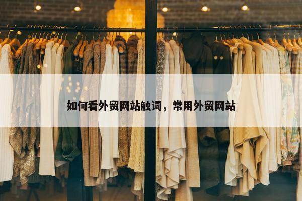 如何看外贸网站触词，常用外贸网站