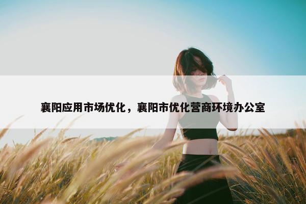 襄阳应用市场优化，襄阳市优化营商环境办公室