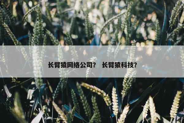 长臂猿网络公司？ 长臂猿科技？