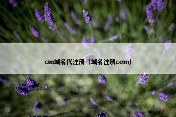 cm域名代注册（域名注册com）
