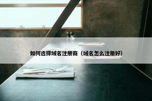 如何选择域名注册商（域名怎么注册好）