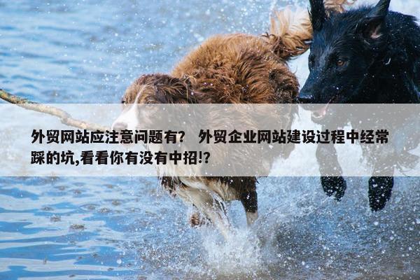 外贸网站应注意问题有？ 外贸企业网站建设过程中经常踩的坑,看看你有没有中招!？