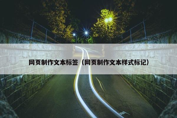 网页制作文本标签（网页制作文本样式标记）
