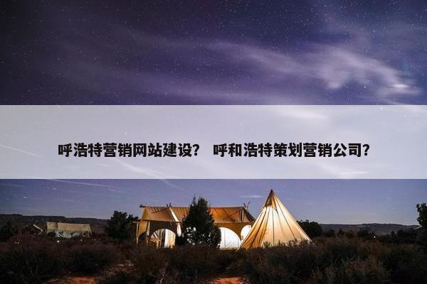 呼浩特营销网站建设？ 呼和浩特策划营销公司？