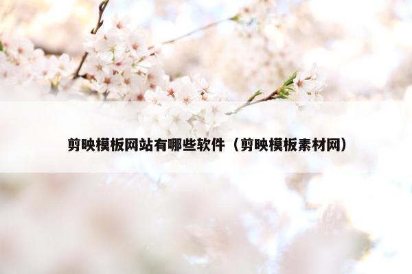 剪映模板网站有哪些软件（剪映模板素材网）