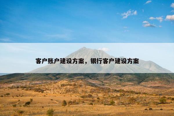 客户账户建设方案，银行客户建设方案