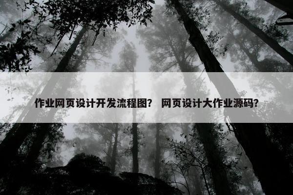 作业网页设计开发流程图？ 网页设计大作业源码？