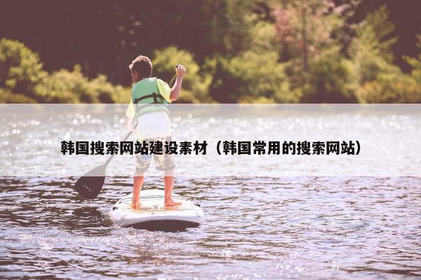 韩国搜索网站建设素材（韩国常用的搜索网站）
