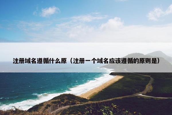 注册域名遵循什么原（注册一个域名应该遵循的原则是）