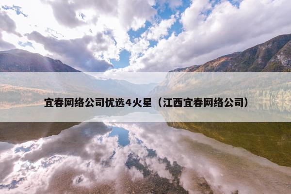 宜春网络公司优选4火星（江西宜春网络公司）
