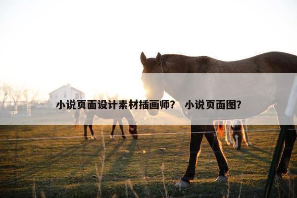 小说页面设计素材插画师？ 小说页面图？