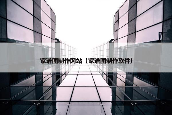 家谱图制作网站（家谱图制作软件）