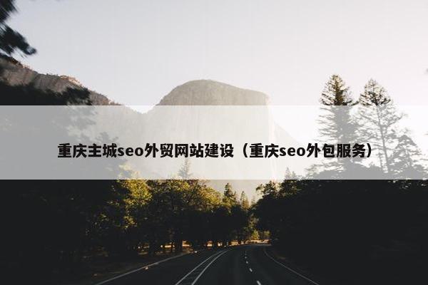 重庆主城seo外贸网站建设（重庆seo外包服务）