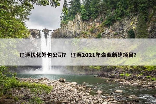 辽源优化外包公司？ 辽源2021年企业新建项目？