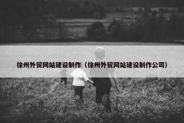 徐州外贸网站建设制作（徐州外贸网站建设制作公司）